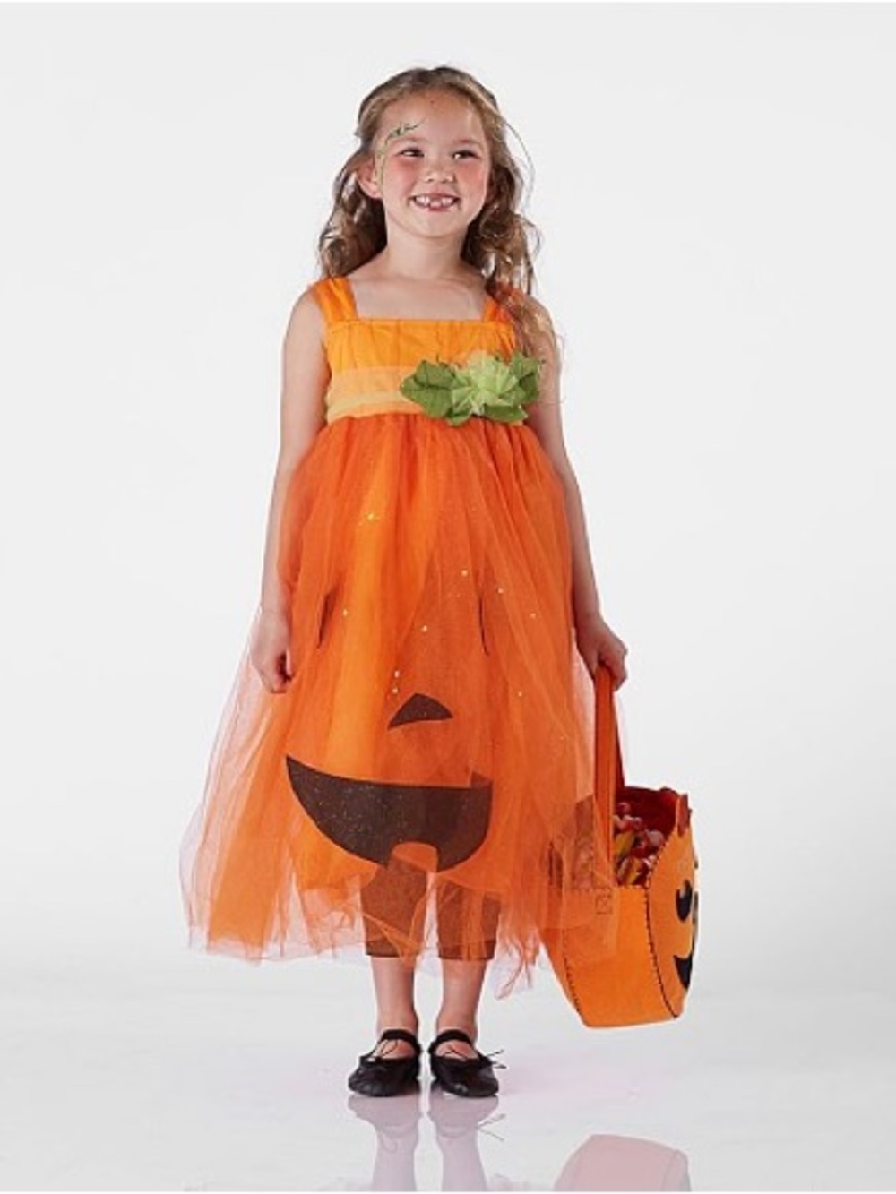 Pottery Barn kids Light-Up Pumpkin Tutu Halloween Costume - size 4-6